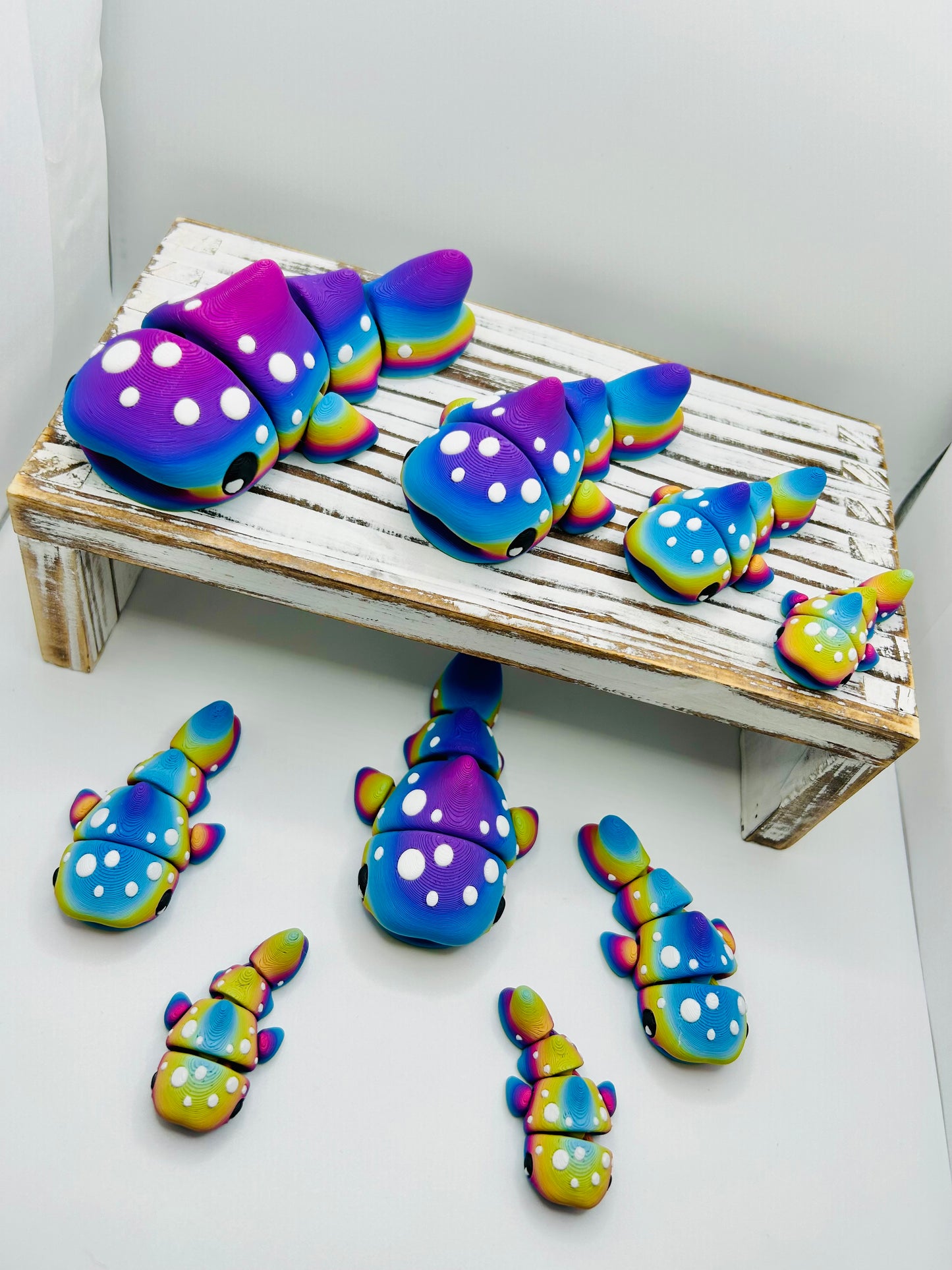 3D Printed Articulated Whale Shark: Articulated Fidget Toy / Desk Pet