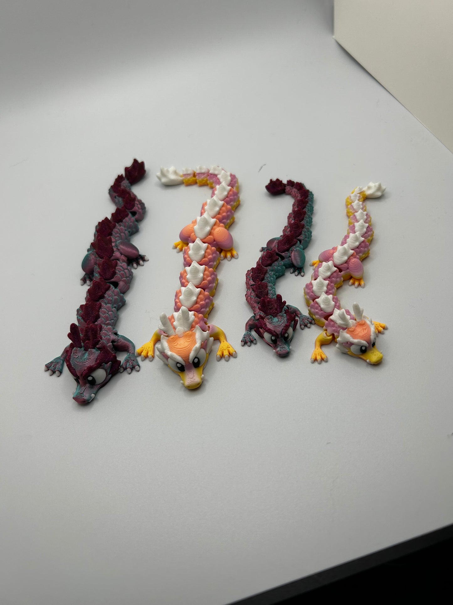 3D Printed Long Dragons - Beautiful Articulating Dragon