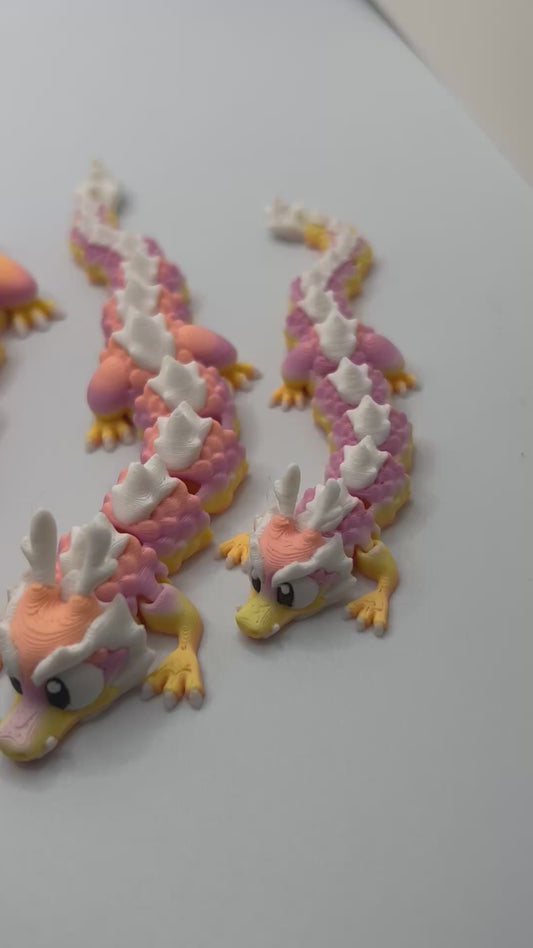 3D Printed Long Dragons - Beautiful Articulating Dragon