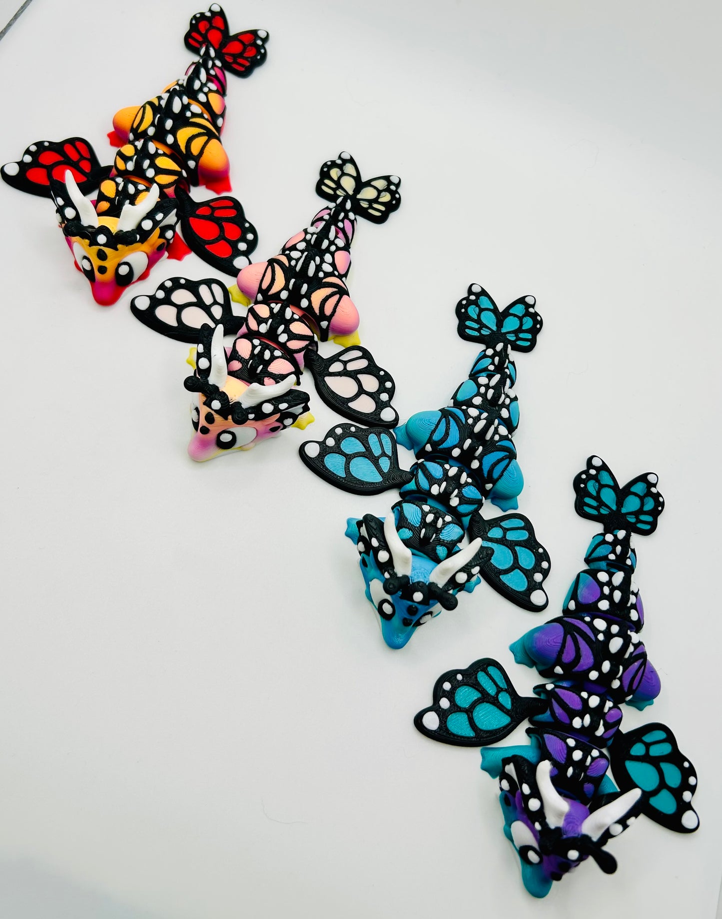 Flexi Butterfly Dragons - 3D Printed Articulating Dragons