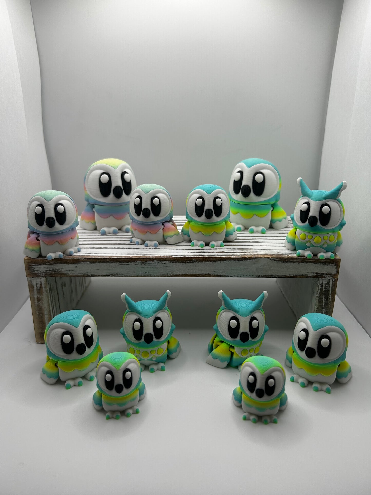 3D Printed Flexi Horned and Barned Owls: Articulated Owls