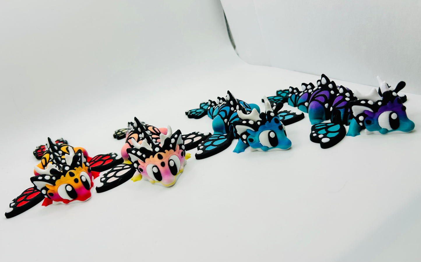 Flexi Butterfly Dragons - 3D Printed Articulating Dragons
