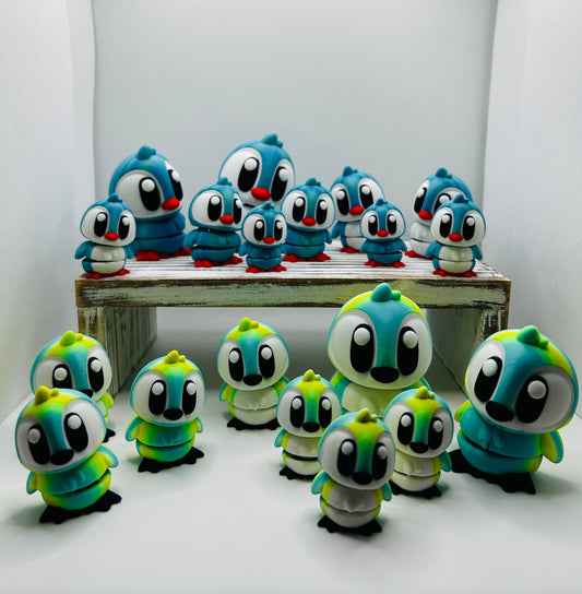 3D Printed Flexi Penguins: Articulated Penguins with Babies!