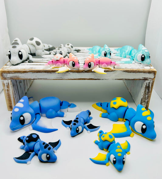 3D Printed Articulated Pterodactyls: Articulated Fidget Toy / Desk Pet / Dino Addition