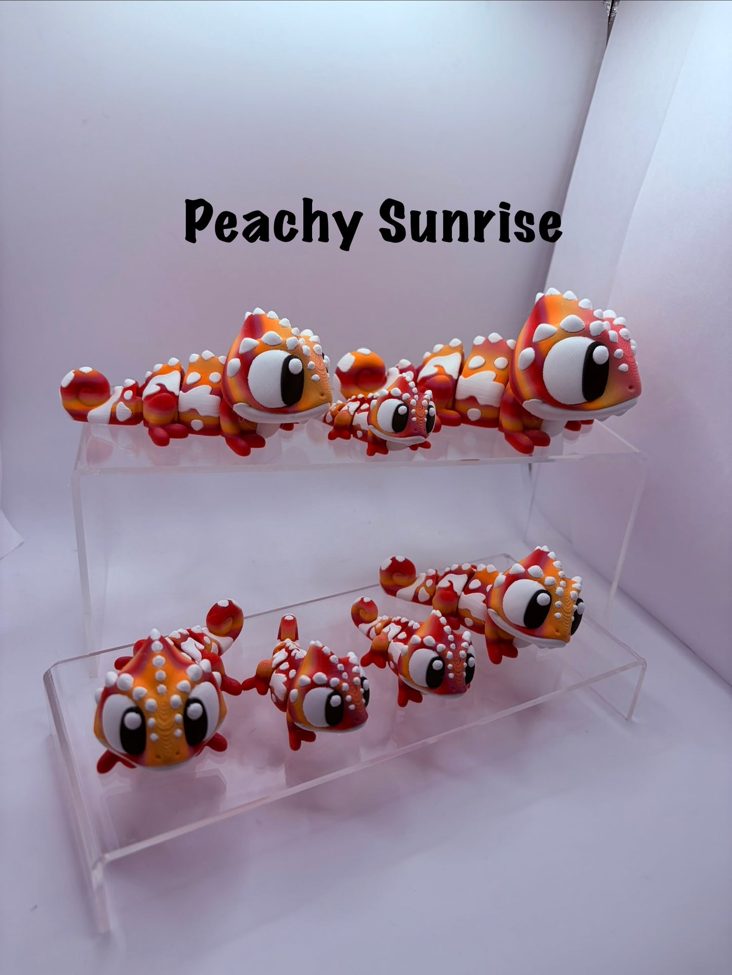 3D Printed Chameleons - Articulating Toy / Desk Pet