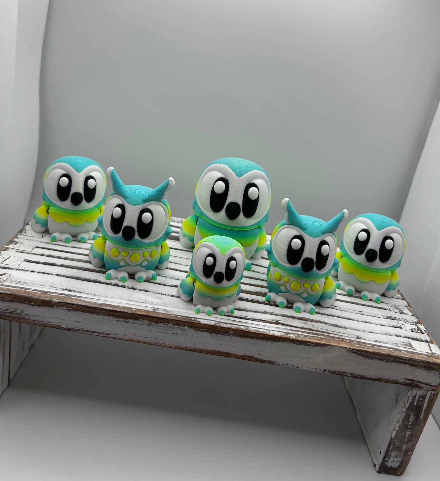 3D Printed Flexi Horned and Barned Owls: Articulated Owls