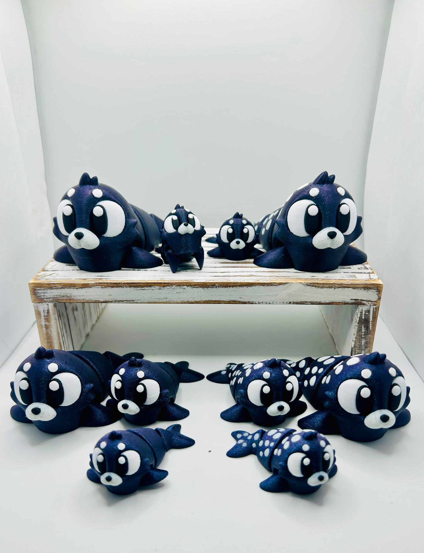 3D Printed Articulated Seals: Articulated Fidget Toy / Desk Pet