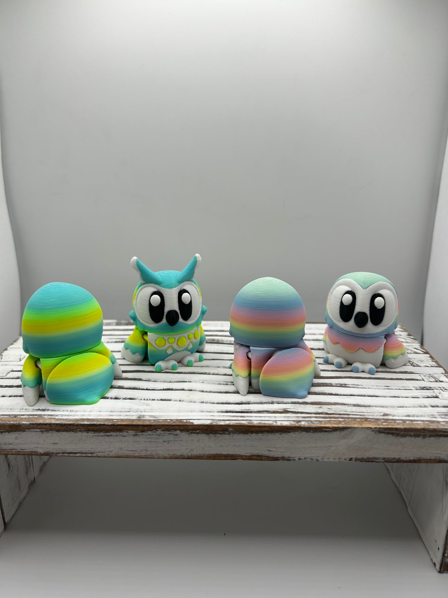3D Printed Flexi Horned and Barned Owls: Articulated Owls
