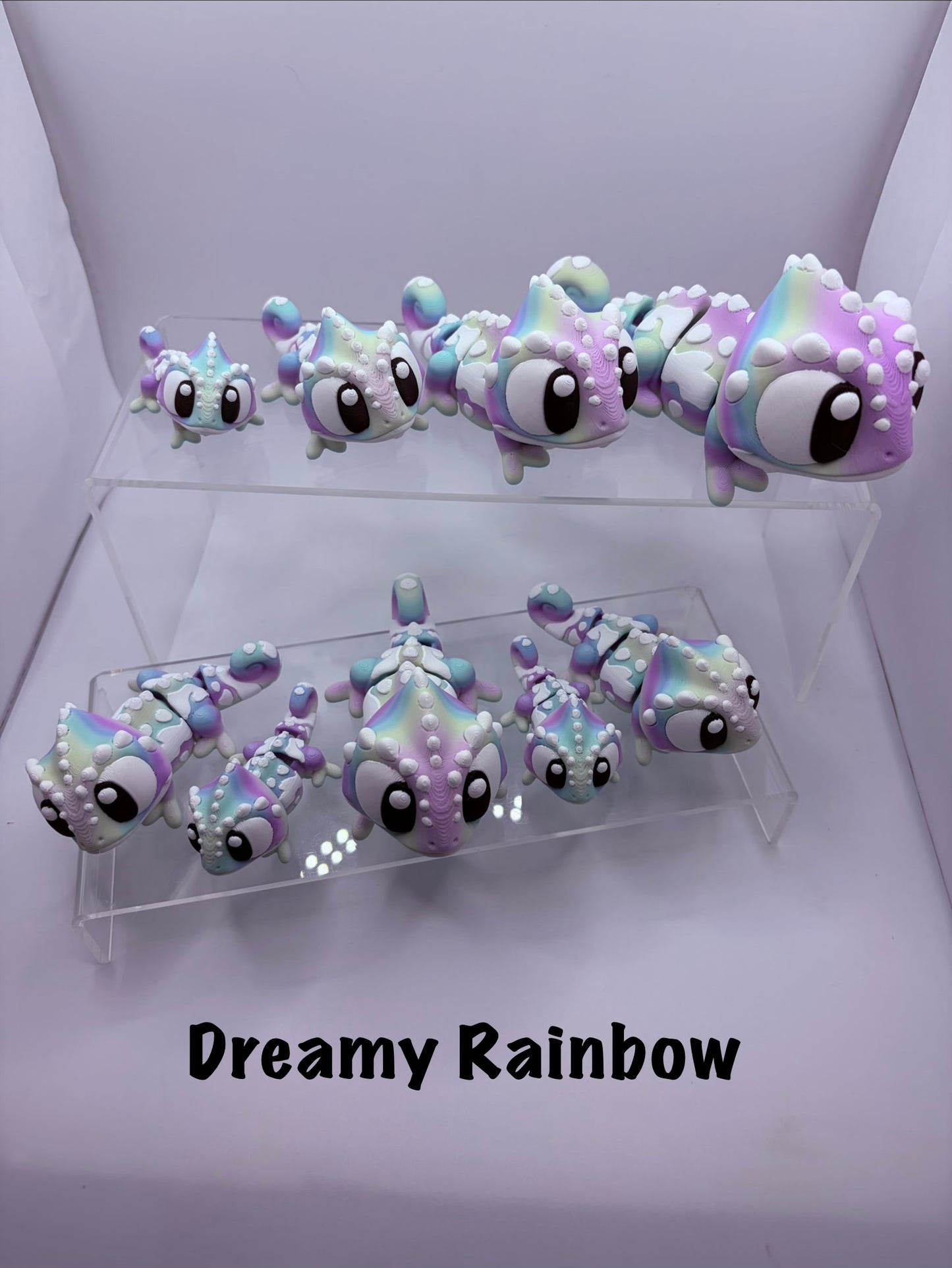 3D Printed Chameleons - Articulating Toy / Desk Pet