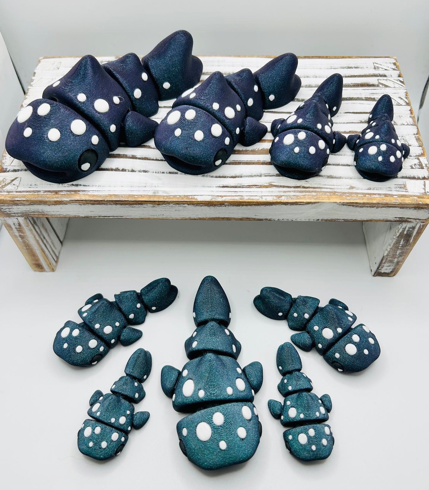 3D Printed Articulated Whale Shark: Articulated Fidget Toy / Desk Pet