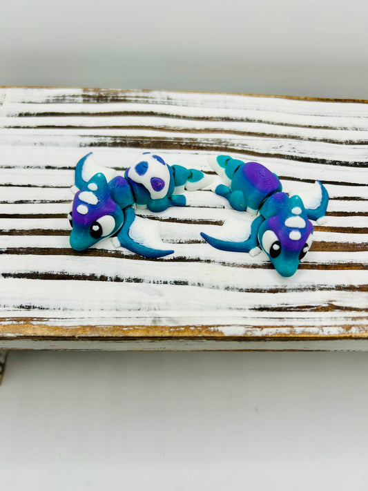 3D Printed Articulated Pterodactyls: Articulated Fidget Toy / Desk Pet / Dino Addition