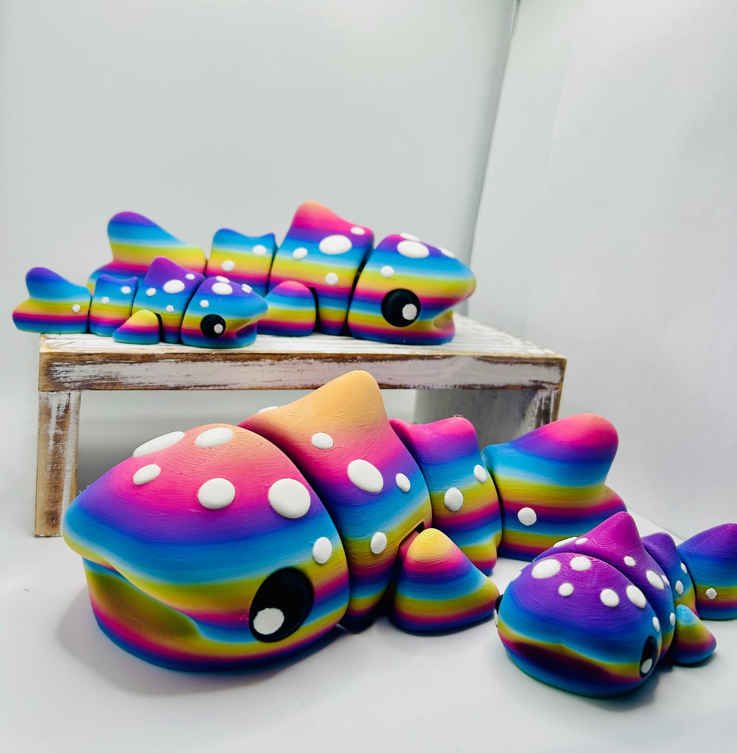 3D Printed Articulated Whale Shark: Articulated Fidget Toy / Desk Pet