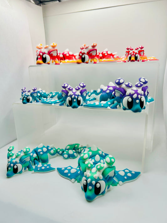 Flexi Mushroom Dragons - 3D Printed Articulating Dragons