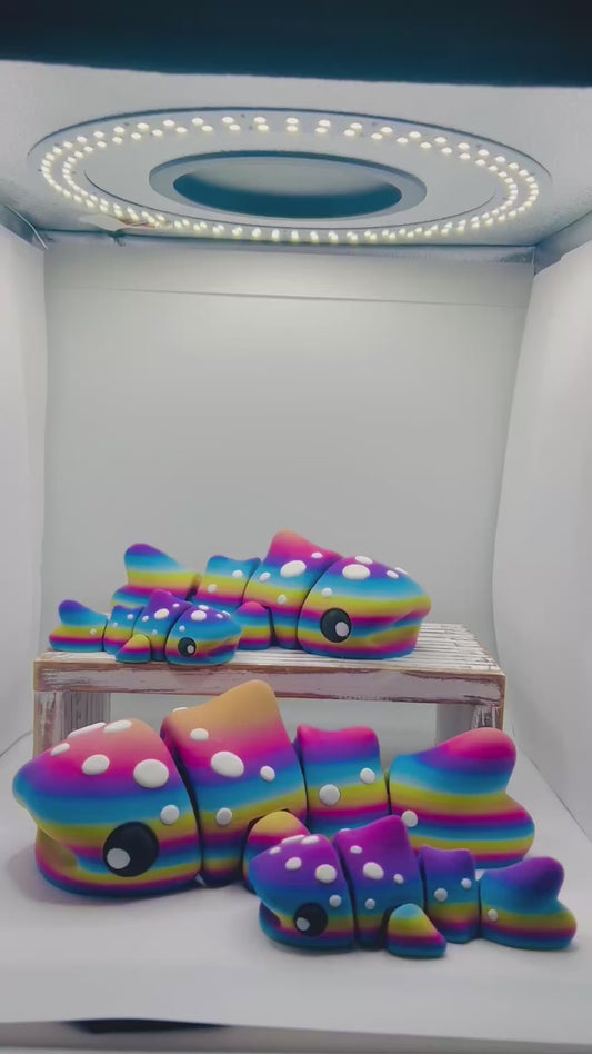 3D Printed Articulated Whale Shark: Articulated Fidget Toy / Desk Pet